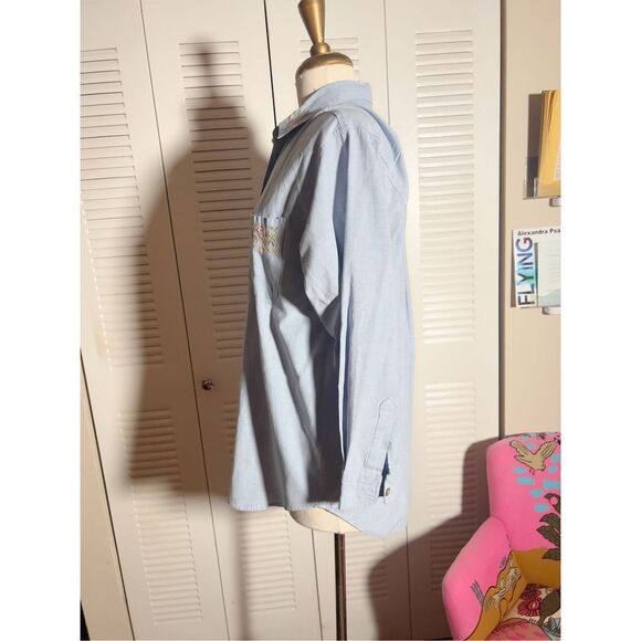 CC Blues | Women’s | Blouse | L | Cottage Core Embroidered Vintage Top - Picture 3 of 5